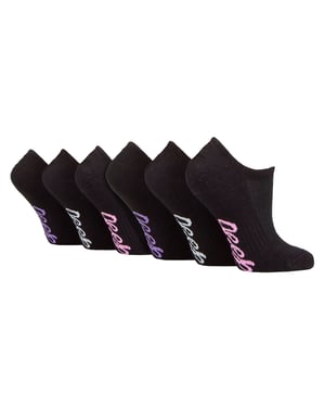 Pack de 6 Calcetines Invisibles de Bambú para Mujer con agarre en el talón