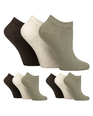 Pack de 9 calcetines para diabéticos con tobillo ancho para pies hinchados