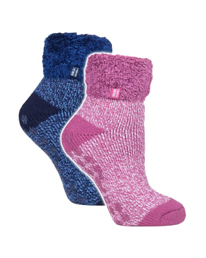 Paquete de 2 calcetines suaves de mujer con puños