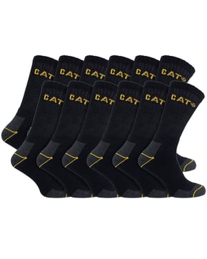 Paquete de 12 calcetines de trabajo unisex de alta resistencia para botas con puntera de acero