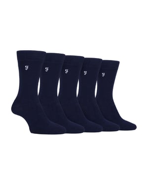Lote de 5 calcetines de bambú con rayas brillantes para hombre