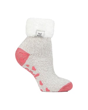 Calcetines Térmicos Antideslizantes de Corte Bajo con Agarres para Mujer