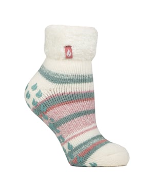 Calcetines de invierno de rayas suaves para mujer