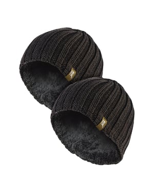 Gorro de invierno de canalé suave para hombre - Pack de 2