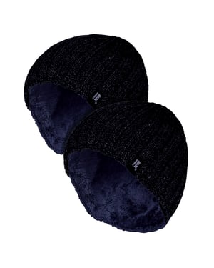 Gorro de canalé suave para hombre - Pack de 2