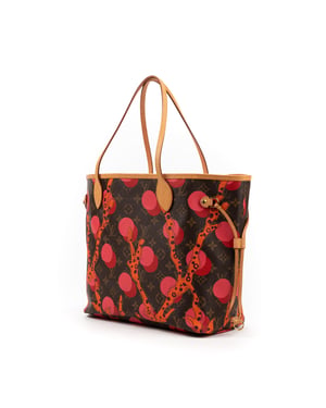 Louis Vuitton Ltd. Ed. Ramages Neverfull MM en Marrón/Naranja Lona recubierta