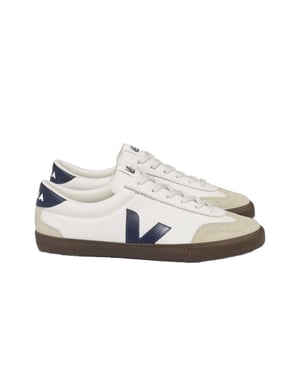 Veja Zapatillas de Volley de Cuero Blanco/Nautico/Madera