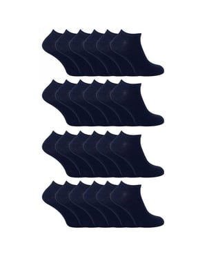 Paquete múltiple de 24 calcetines de algodón para niños y niñas