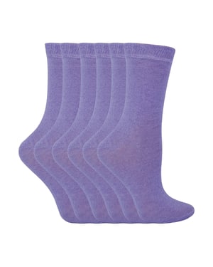 Lote de 6 calcetines de algodón de colores lisos para niños