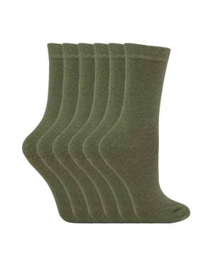 Lote de 6 calcetines de algodón de colores lisos para niños