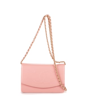 Chanel Timeless Wallet On Chain  en Rosa Piel de becerro