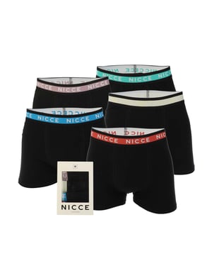 Pack de 5 Boxers para Hombre NICCE Lazlow en Negro