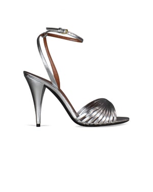 Saint Laurent Sandalias Tina Plateado