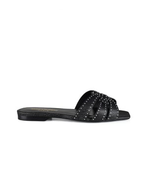 Saint Laurent Sandalias Tribute Negro