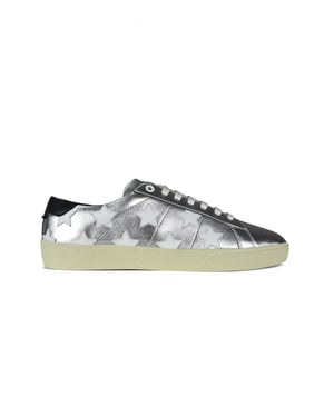 Saint Laurent Sneakers Court Classic Plateado