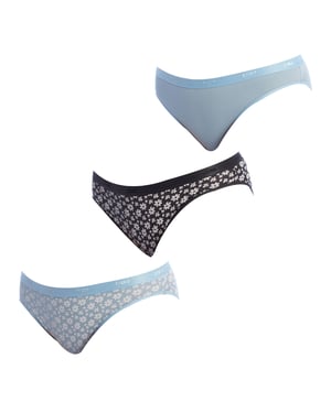 Pack-3 Braguitas Slips Coton Strech D4C17 para Mujer