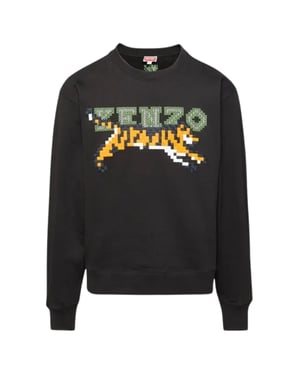 Kenzo Paris Digital Tiger Design sudadera negra
