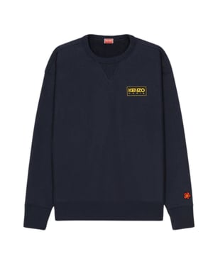Kenzo Paris Sudadera Azul Medianoche Con Logotipo Delineado