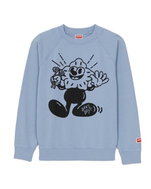 Kenzo Boke Boy Flower Graphic Sudadera azul claro