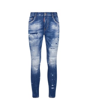 Vaqueros azules desgastados reforzados Super Twinky Jean de Dsquared2