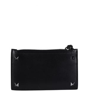 Valentino Garavani Tarjetero Rockstud Negro