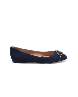 Valentino Garavani Bailarinas de ante Azul