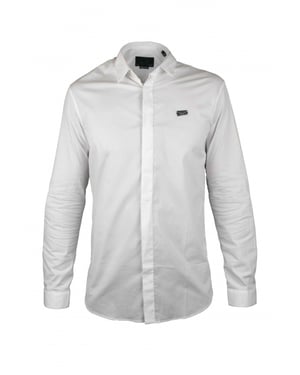 Philipp Plein Camisa Diamond Cut LS Iconic Blanco
