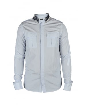 Balmain Camisa con cuello vaquero Azul
