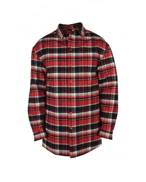 Balenciaga Camisa a cuadros Rojo