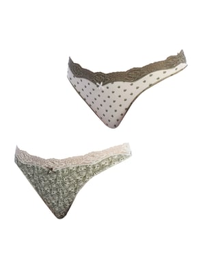 Pack-2 Tangas de Algodón Coquettes 1031585 para Mujeres