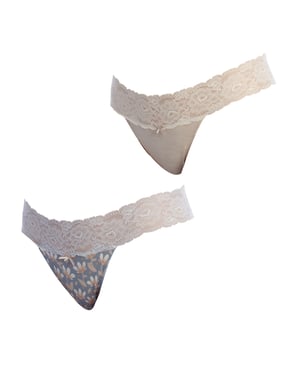 Pack de 2 Tangas de Algodón Coquettes 1032357 para Mujeres