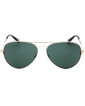 Gafas de sol doradas claras con lentes verdes de Banana Republic