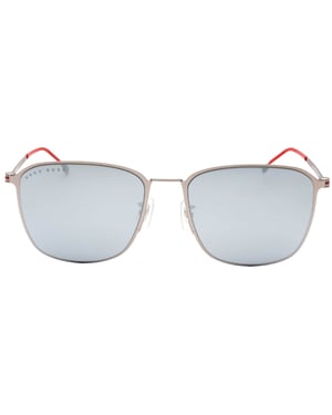 Hugo Boss Gafas de sol extra blancas con lentes ML en plata rutenio mate