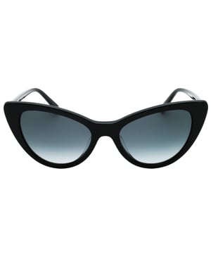 Banana Republic Gafas de sol tipo ojo de gato en gris oscuro con lentes SF y color negro