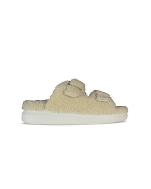 Alexander McQueen Chanclas Shearling-lined Beige