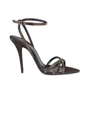 Saint Laurent Sandalias Ava Marrón
