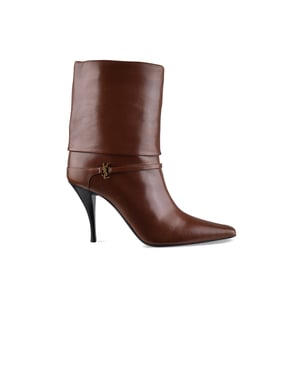 Saint Laurent Botines Niki Marrón