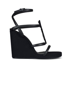 Saint Laurent Alpargatas Cassandra Negro
