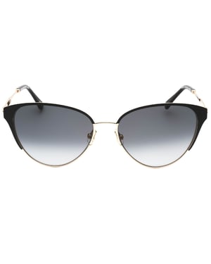 Gafas de sol Kate Spade en gris oscuro con lentes SF y detalle negro en dorado