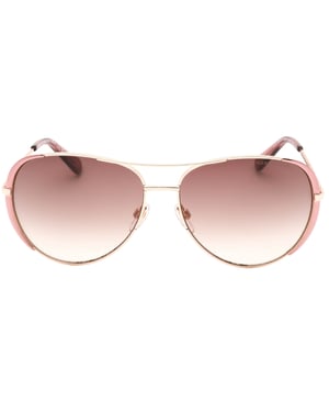 Marc Jacobs Gafas de sol doradas con detalle rosa y lentes marrones