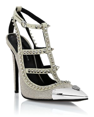 Sandalias Tacones Altos Skull