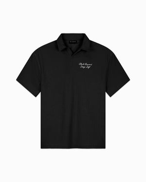 Polo Terry Lounge Black Bananas, Negro
