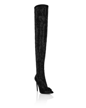 Botas De Tacón Alto Overknees Gothic Plein