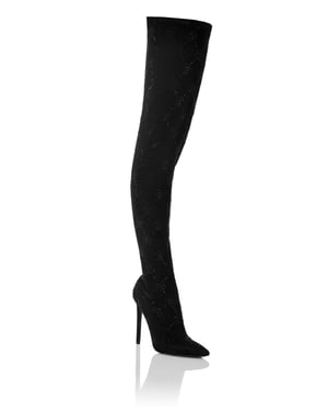 Botas De Tacón Alto Overknees Monogram