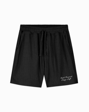 Pantalones Cortos de Terciopelo Terry Black Bananas, Negro
