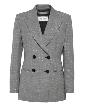 Blazer Regular Gold Fit Pied De Poule