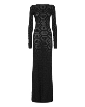 Long Dress Knitted Monogram