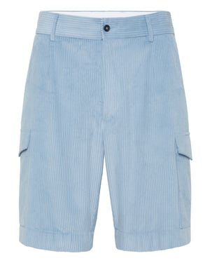 Velvet Gabardine Short Cargo Trousers Cool Kid Fit