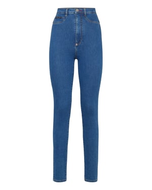 Jegging De Cintura Alta Iconic Plein