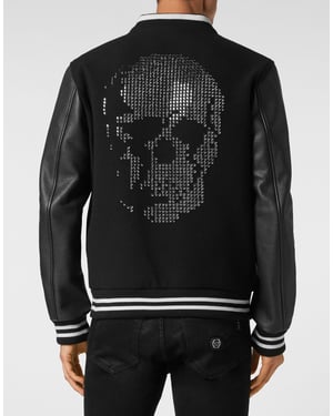 Bomber De Cuero Skull